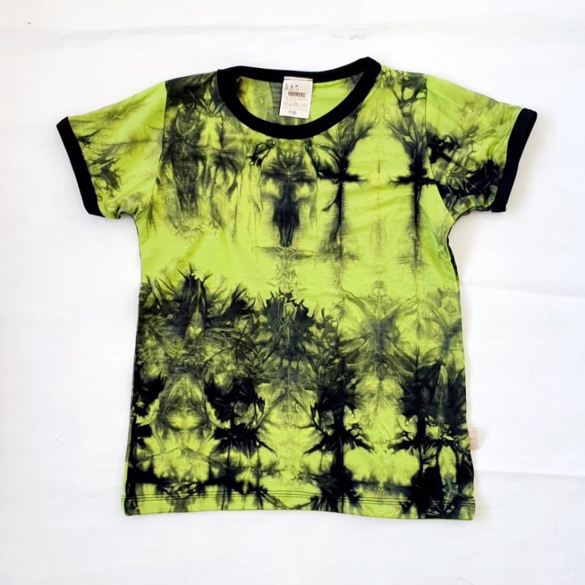 Tričko BAMBUS batika limet krátký rukáv