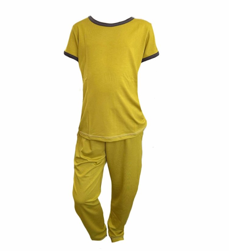 Dámské pyžamo BAMBUS, hořčicová