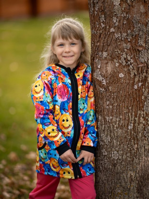 Dětská softshellová bunda SMILES, lehká