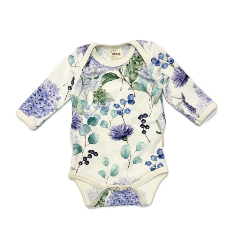 Dětské body Bambus, modrá hortenzie