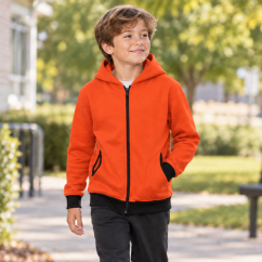 Dětská mikina na zip Fleece, oranžová