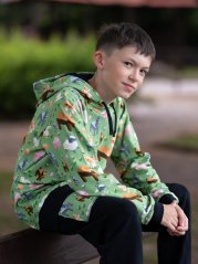 Dětská tepláková souprava, zvířátka z kostek