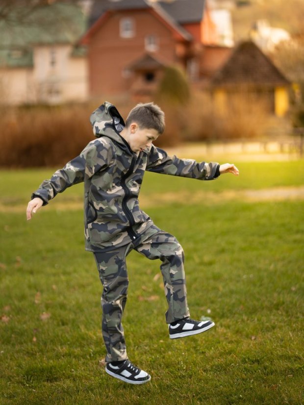 Dětská softshellová bunda s fleecem