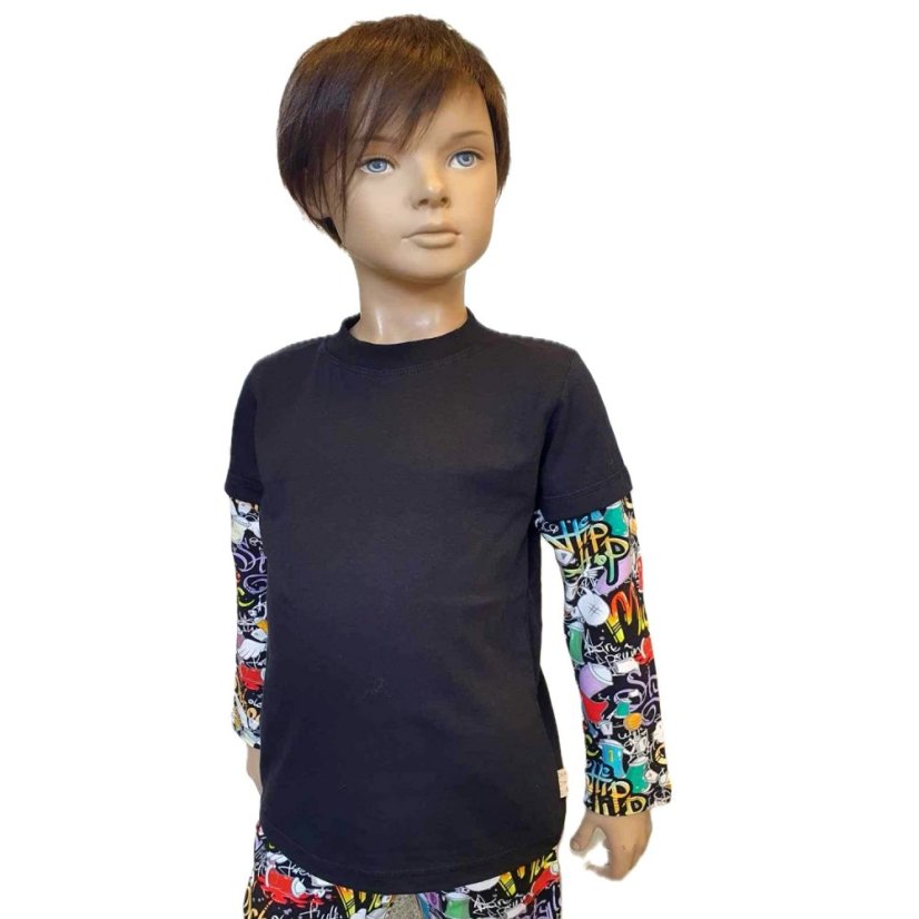 Dětské tričko, svět graffiti dvojitý rukáv