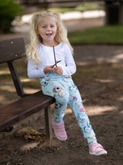 Dětské tepláky, modří jednorožci