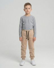 Dětské tepláky Fluffy teplé, velbloudí hnědá