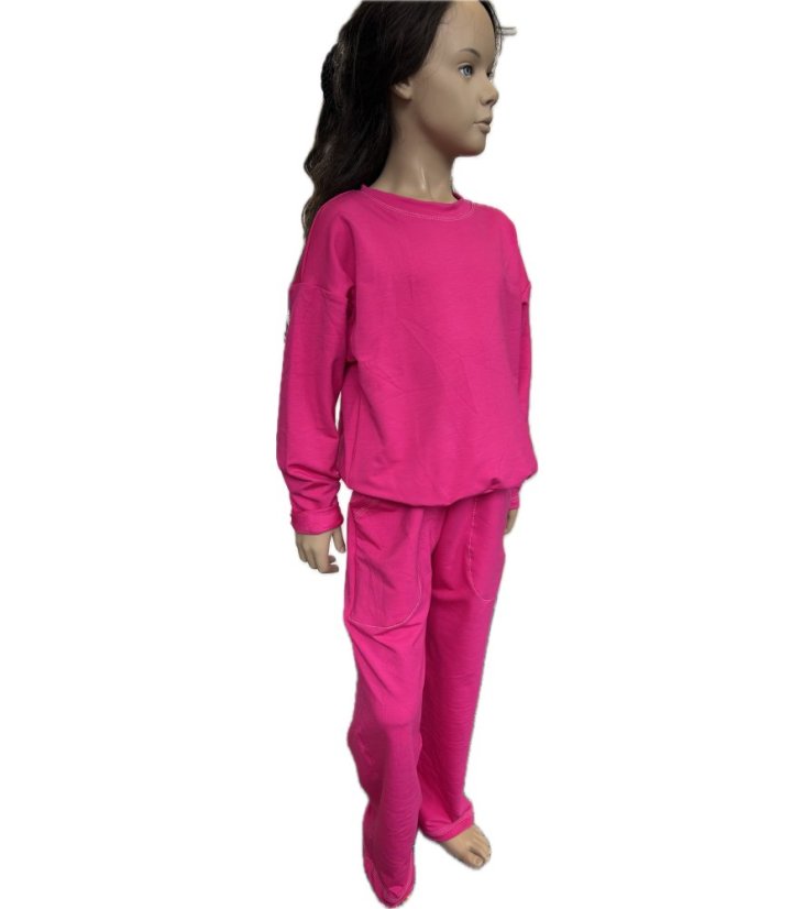 Dětské kalhoty TUBE MAX BAMBUS, sytě růžová