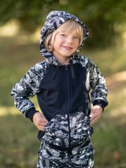 Dětská mikina na zip, spreje a graffiti