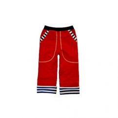 Dětské rostoucí kalhoty červené NAVY (Velikost 98)