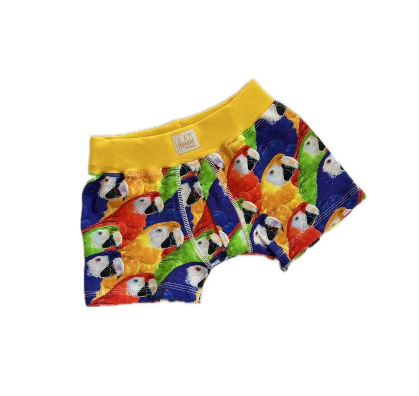 Dětské boxerky, papoušci