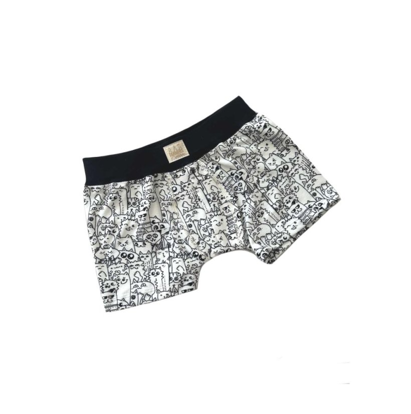 Dětské boxerky Bambus, kočičí piknik