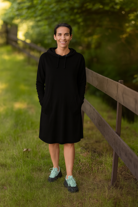 Dámske šaty s kapucí UNI