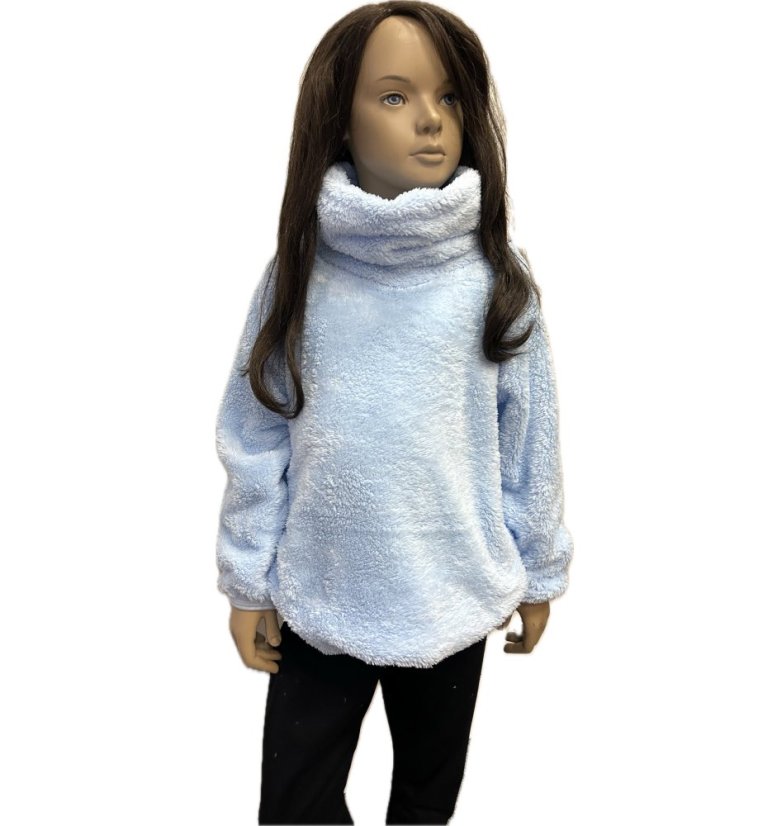Mikina s rolákom FURRY BABY BLUE