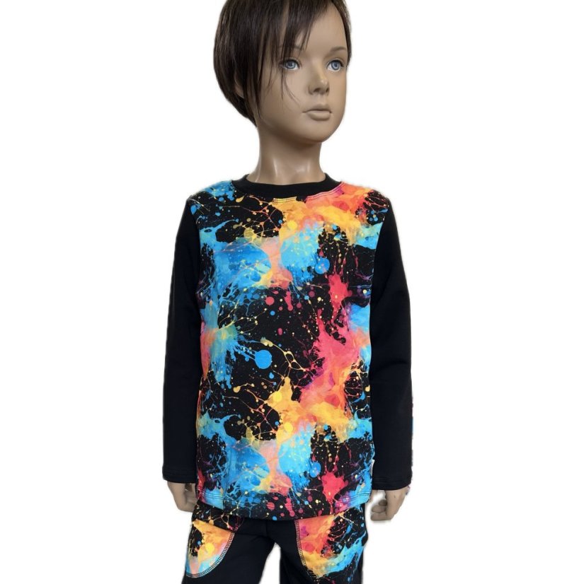 Detská mikina DIGI PAINT BLACK