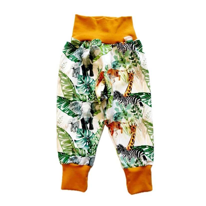 Dětské rostoucí kalhoty GROW, Africa lehké