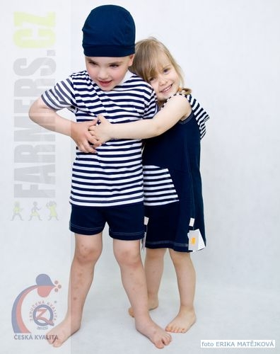 Dětské kraťasy po kolena tmavě modré (Velikost 92-98)