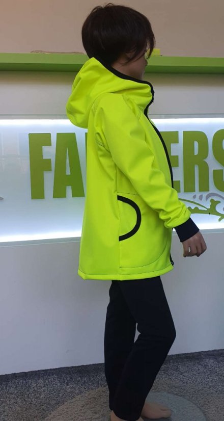 Dětské softshellové leginy s fleecem, černá klasika