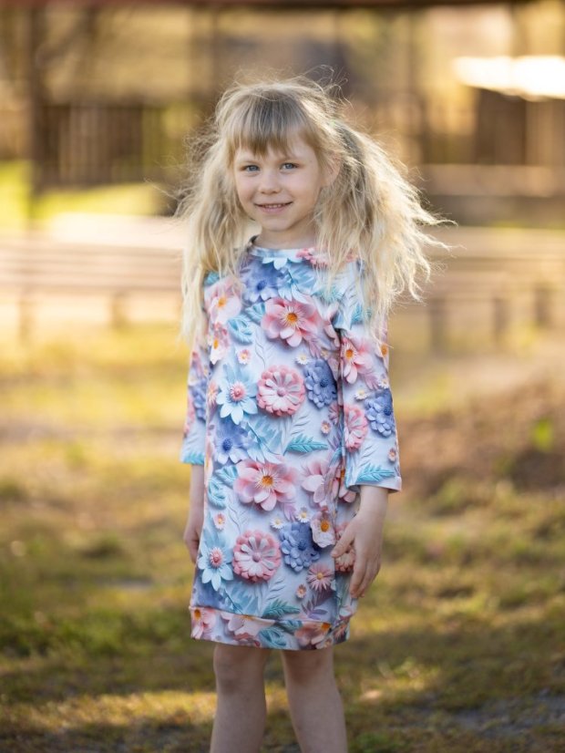 Dívčí mikinové šaty, zahrada snů