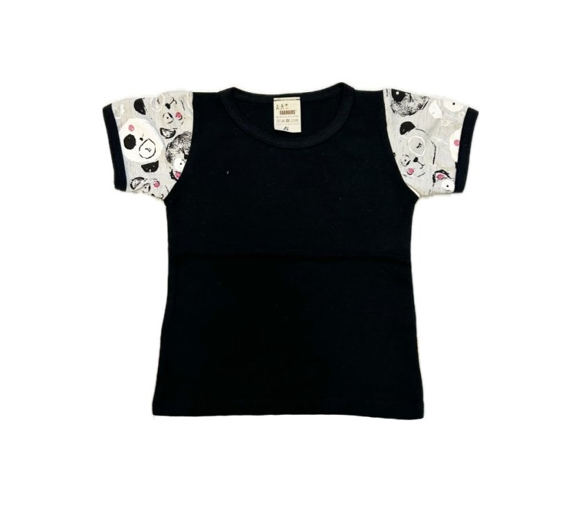 Tričko PANDA BLACK krátký rukáv