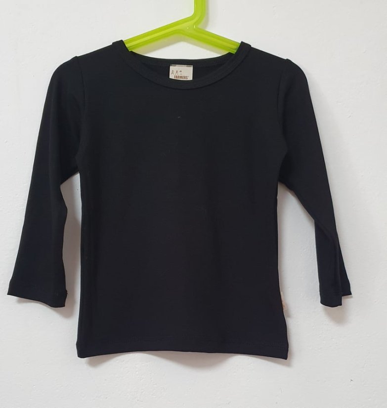 Tričko BAMBUS černé dlouhý rukáv