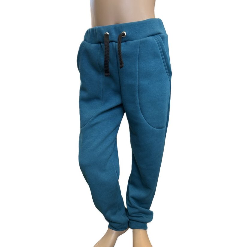 Dětské tepláky Warmy teplé, modrý petrolej