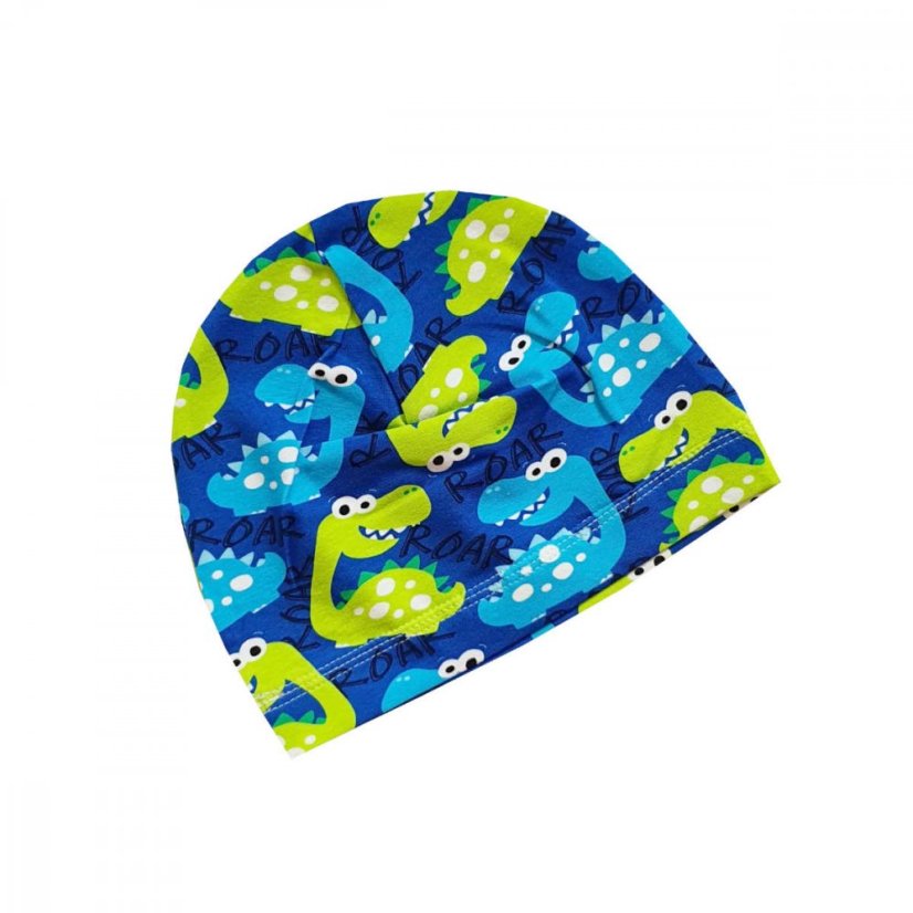 Dětská čepice, veselí dinosauři