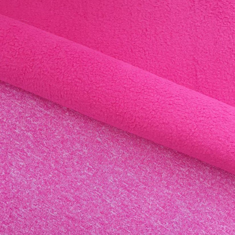 Detské softshellové legíny s fleecem, ružový melír