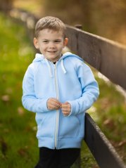 Dětská mikina ZIPPER FLUFFY BABY BLUE