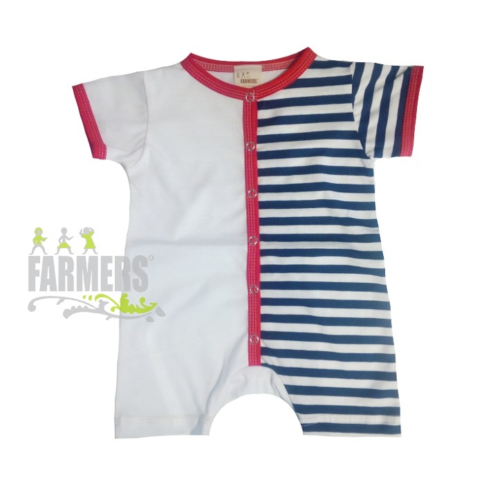 Dětský letní overal NAVY - WHITE (Velikost 86)