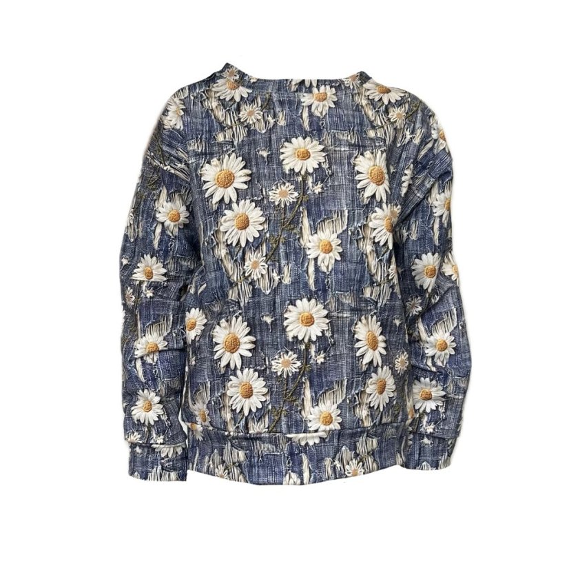 Dámská mikina HIP, riflové kopretiny