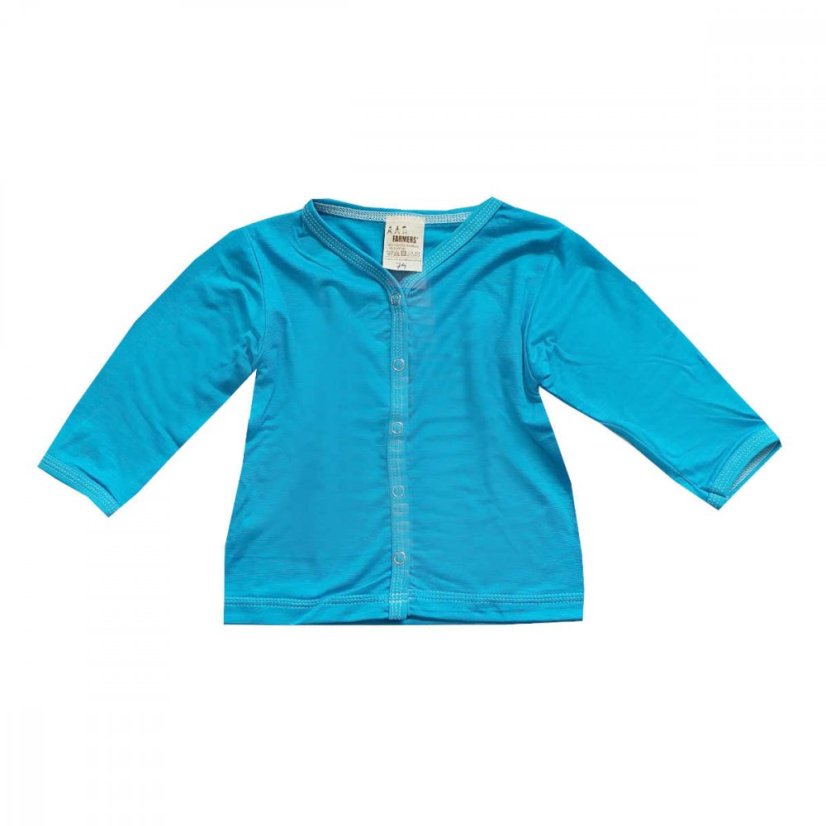 Dětský kabátek BAMBUS, modrý tyrkys