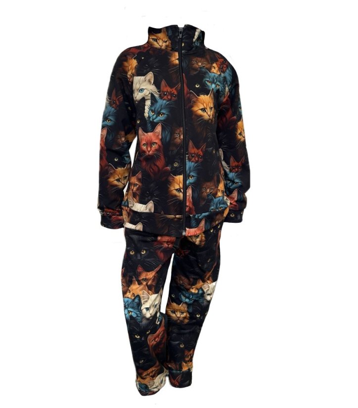 Dětská tepláková soupravana zip, divoké kočky