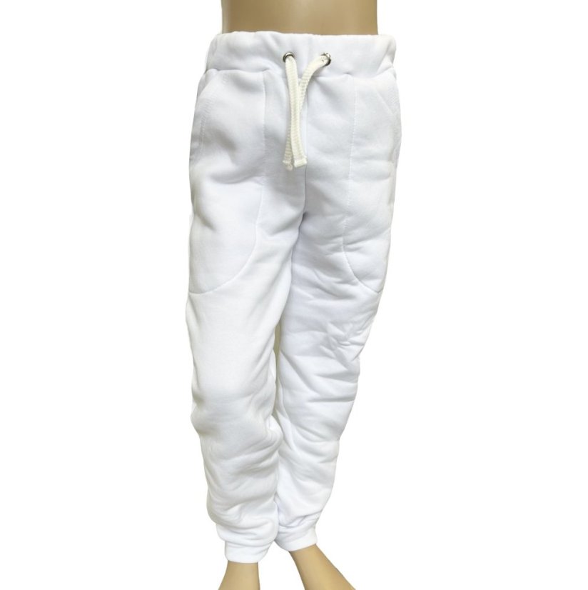 Dámské tepláky FLUFFY, čistě bílá