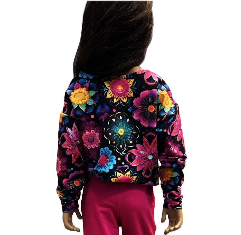 Detská mikina HIP, rozkvitnutá noc