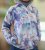 Mikina na zips DIGI BLUE FLOWERS
