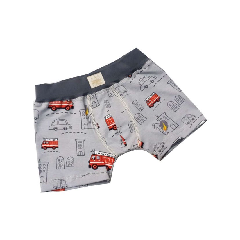 Boxerky HASIČI šedí