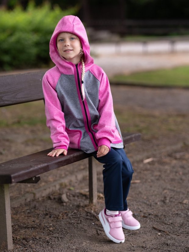 Dětská softshellová bunda s fleecem elastická