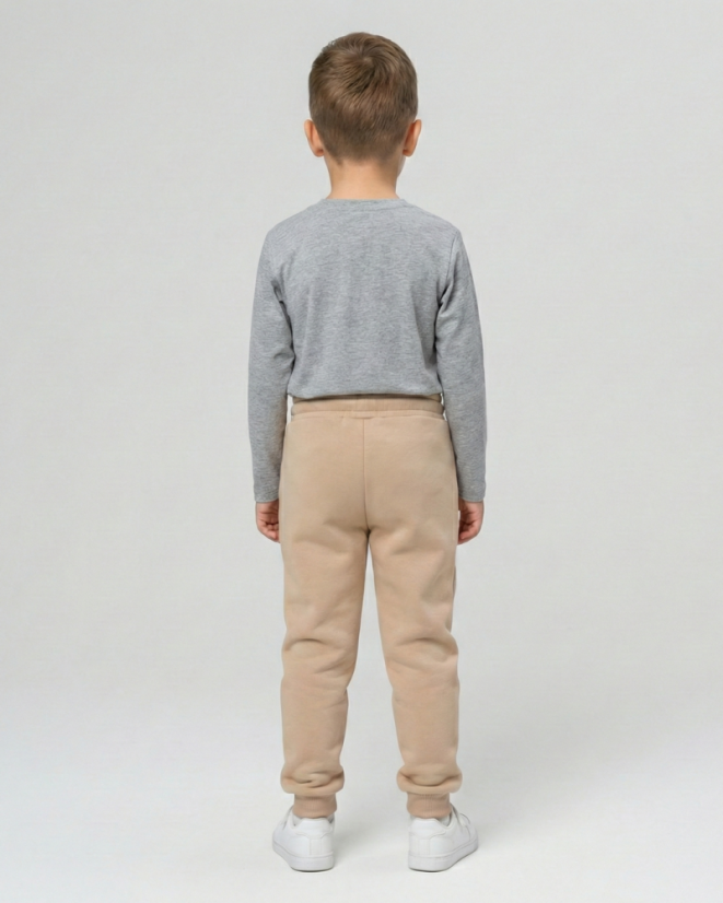 Dětské tepláky Fluffy teplé, velbloudí hnědá