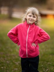 Dětská mikina SLIM ZIPPER FLEECE CYKLAM