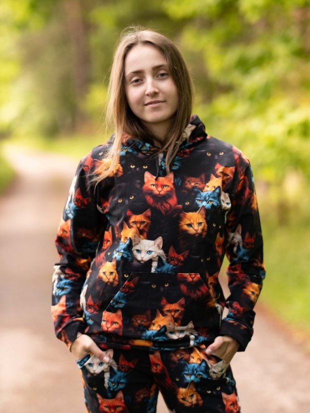 Dámská tepláková souprava, divoké kočky