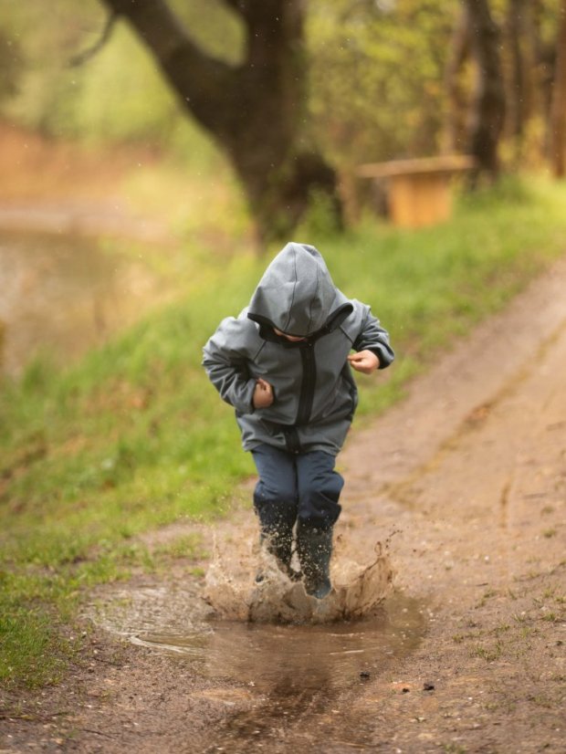 Dětská softshellová bunda s fleecem