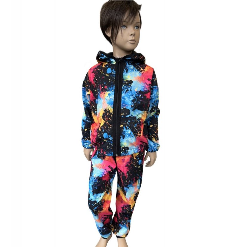 Dětská softshellová bunda NEW s fleecem, exploze barev