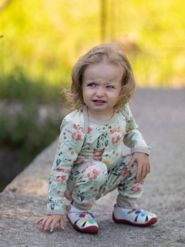 Detské rastúce nohavice GROW ľahké, lesní kamaráti