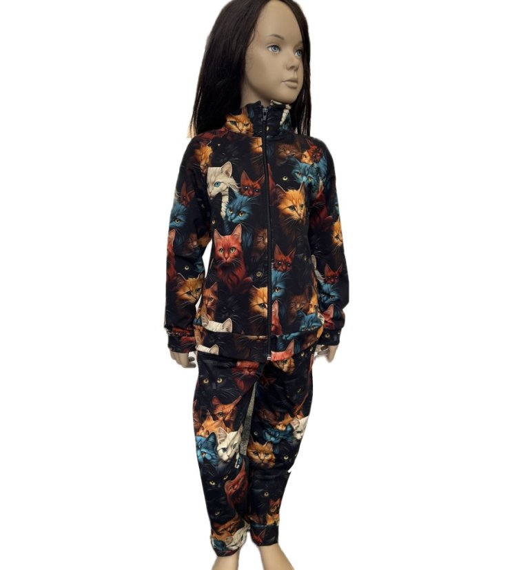 Dětská mikina na zip, divoké kočky