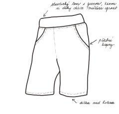 Kraťasy po kolena JEANS BLUE S KAPSAMI