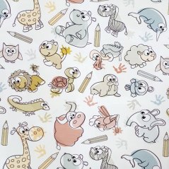 Dětské rostoucí kalhoty GROW, pastelková zoo lehké