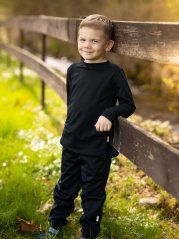 Dětské softshellové kalhoty THIN BLACK lehké