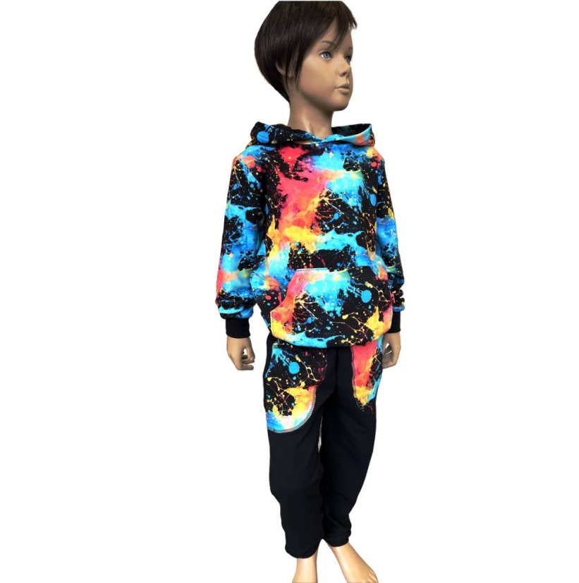 Detská mikina s kapucňou, explózia farieb