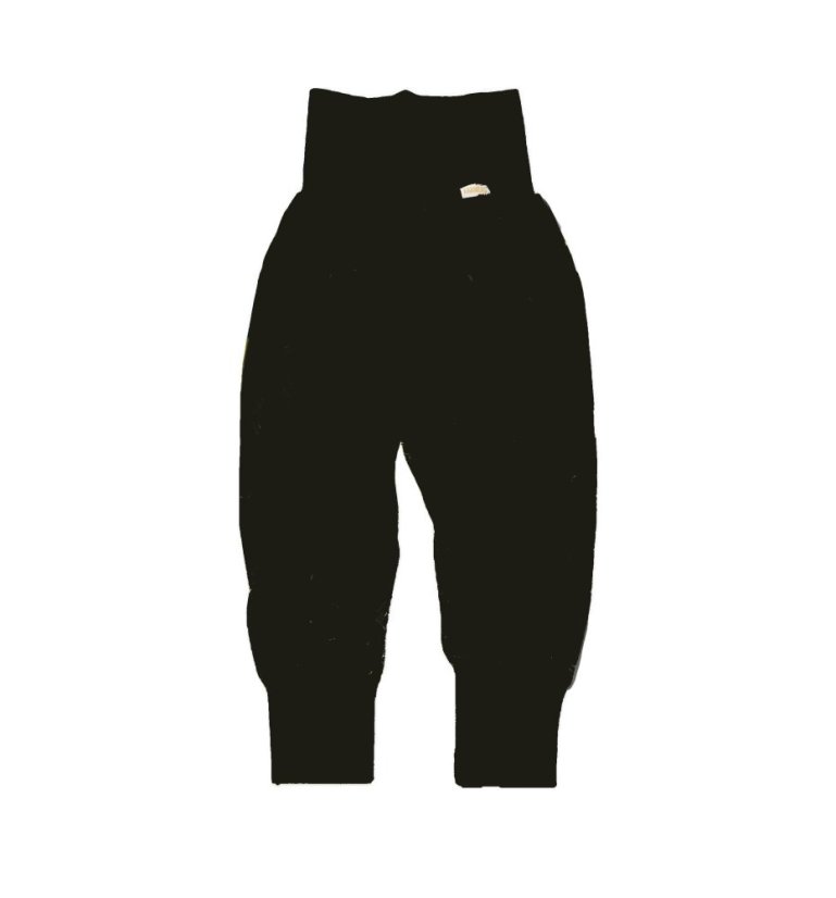 Dětské rostoucí kalhoty GROW BAMBUS, černá klasika