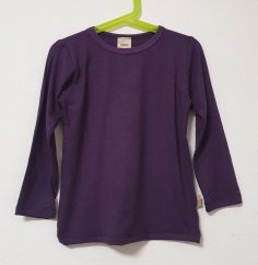 Tričko BAMBUS tmavo fialové s dlhým rukávom